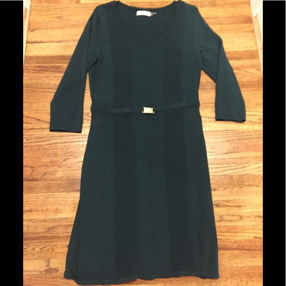 calvin klein forest green dress